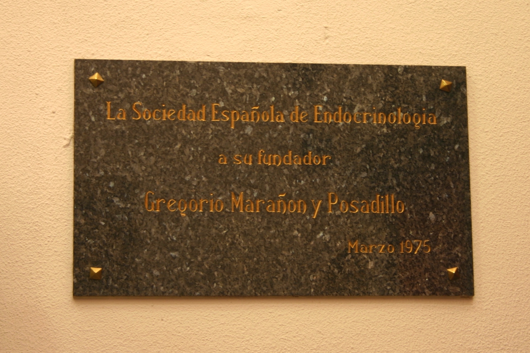 Gragorio Maranon's memorial tablet, Ilustre Colegio Oficial de Médicos de Madrid, Madrid (5).JPG